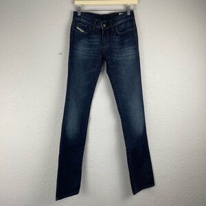 Diesel Dark Blue Straight Leg Jeans